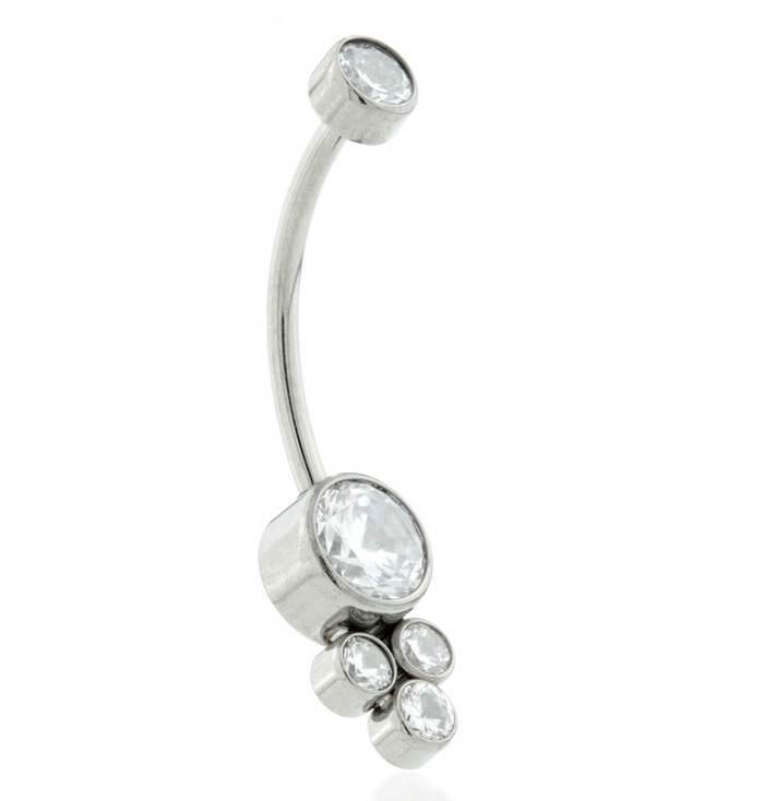QUAD DISK NAVEL BAR TITANIUM