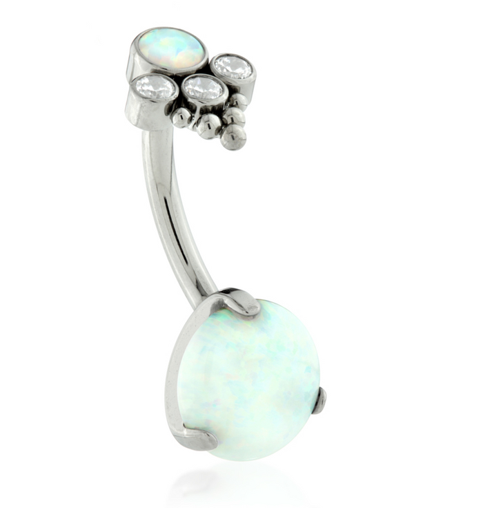 OPAL NAVEL BAR TITANIUM