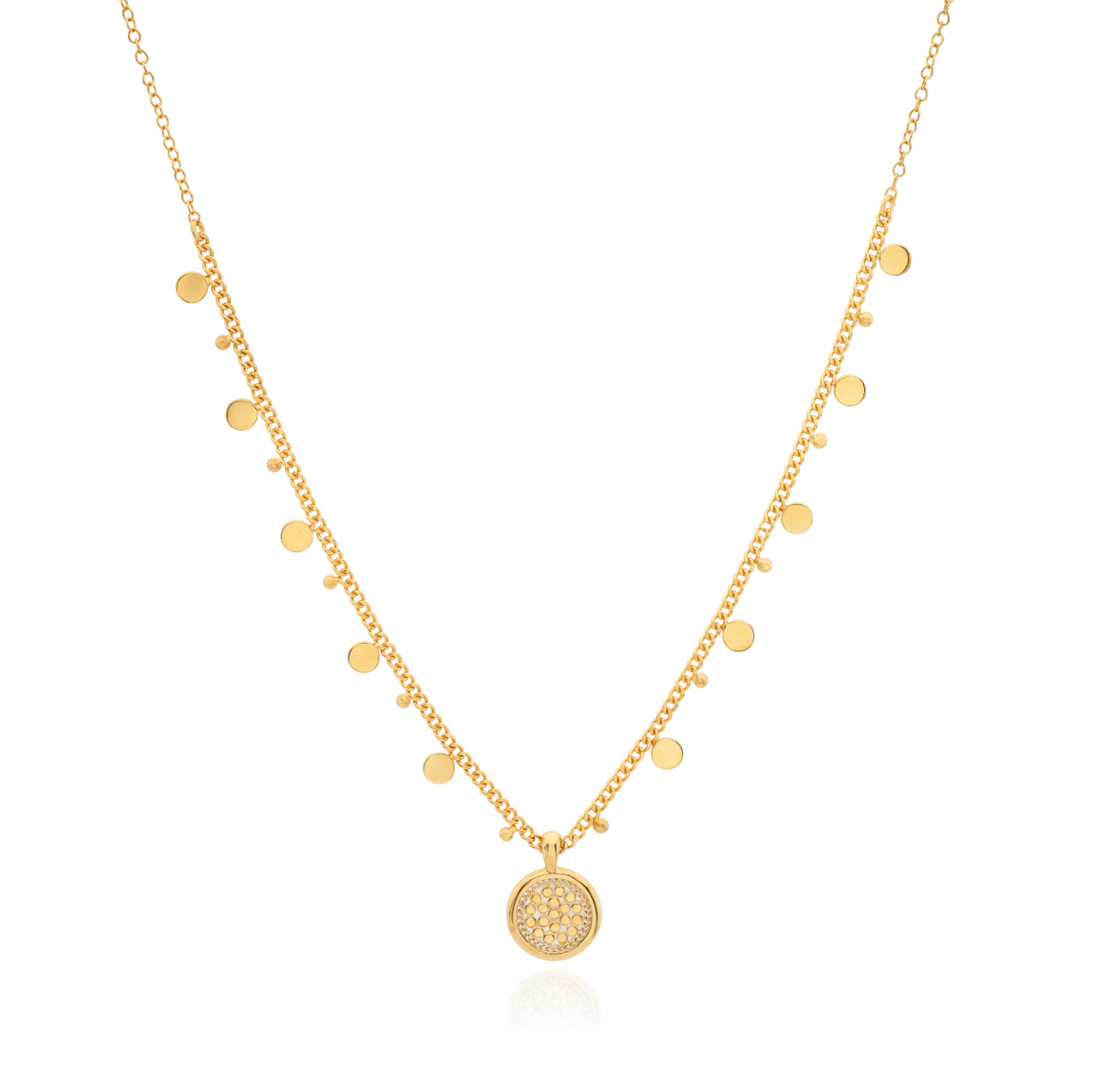 ANNA BECK CLASSIC AND CIRCLE CHARM NECKLACE