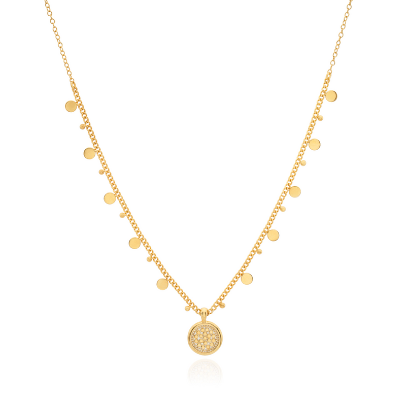 ANNA BECK CLASSIC AND CIRCLE CHARM NECKLACE