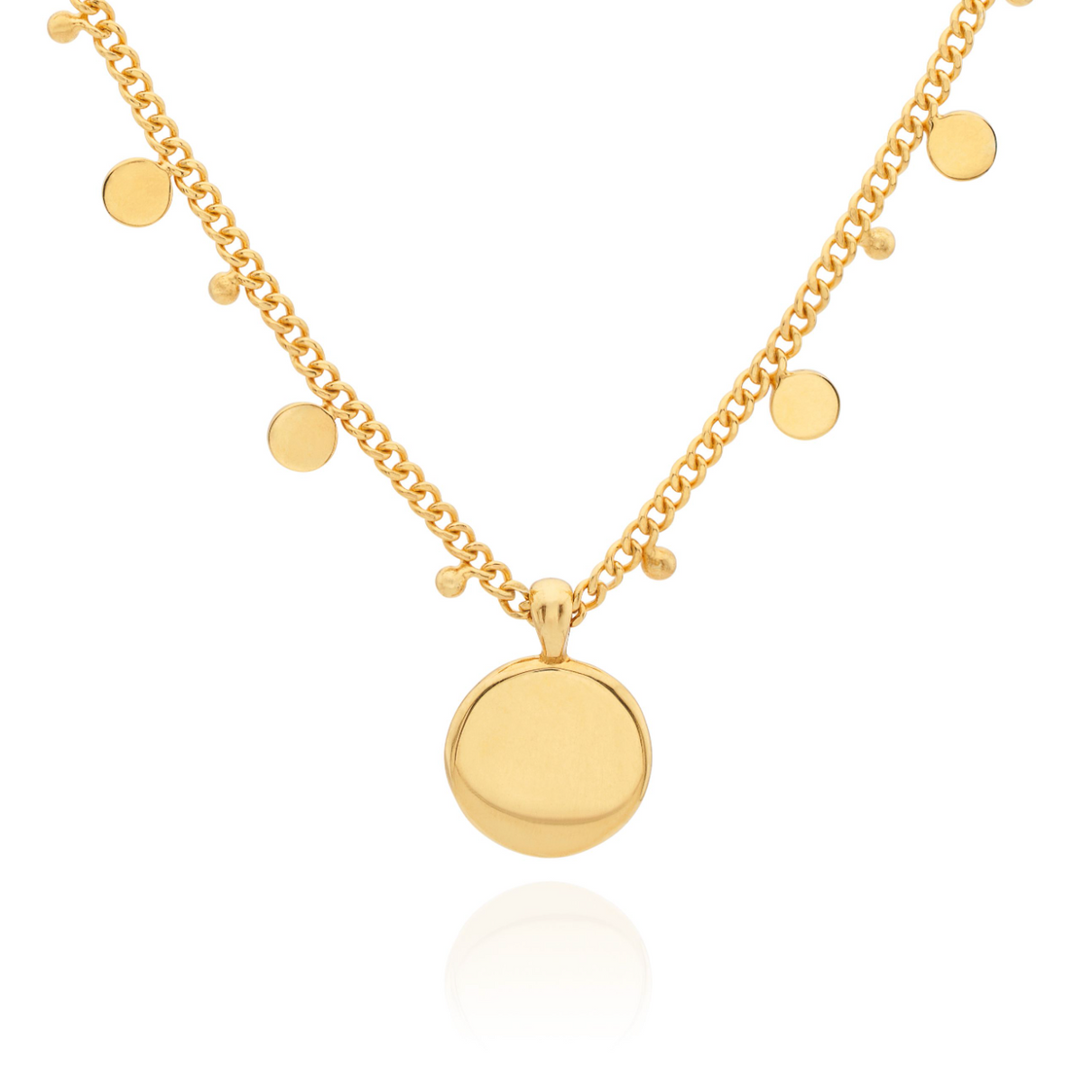 ANNA BECK CLASSIC AND CIRCLE CHARM NECKLACE