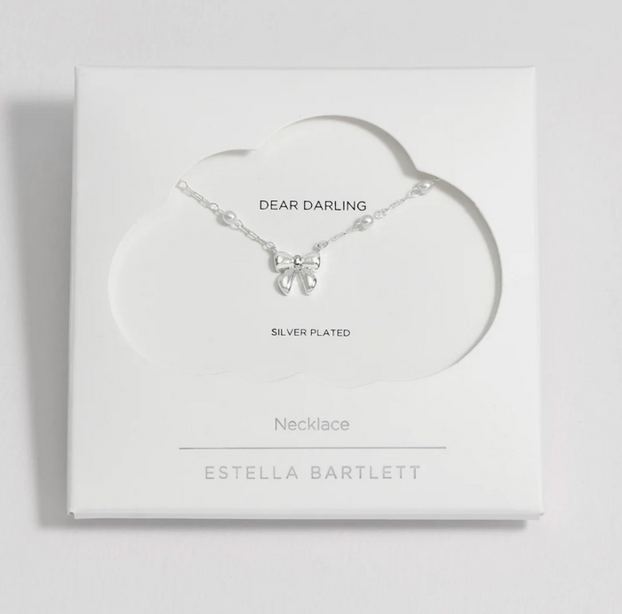 ESTELLA BARTLETT PEARL AND BOW NECKLACE