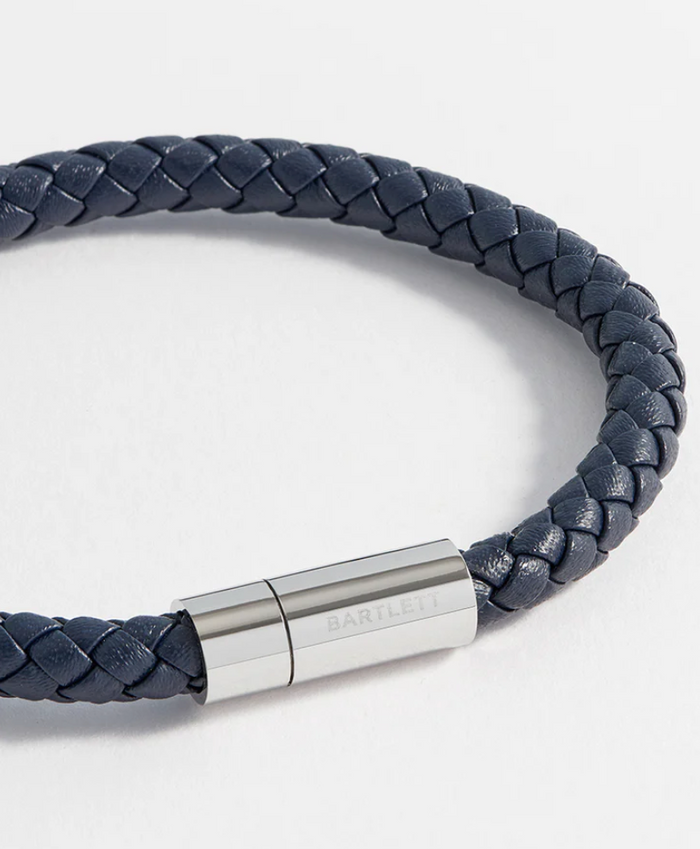 ESTELLA BARTLETT NAVY LEATHER SINGLE WRAP BRACELET