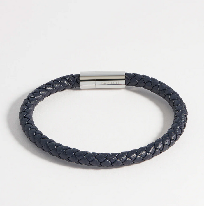 ESTELLA BARTLETT NAVY LEATHER SINGLE WRAP BRACELET
