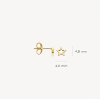 BLUSH 14K YELLOW GOLD OPEN STAR STUD EARRINGS