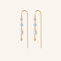 PERNILLE CORYDON MELLOW BLUE EAR CHAINS