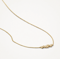 BLUSH 14K GOLD AND ZIRCONIA CLUSTER NECKLACE