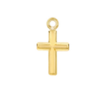 GOLD MINI CROSS WELDING CHARM