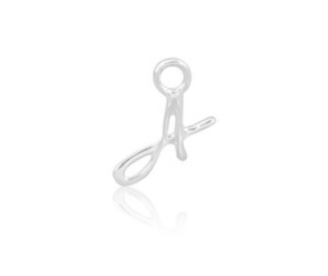 STERLING SILVER CURSIVE INITIAL WELDING CHARM