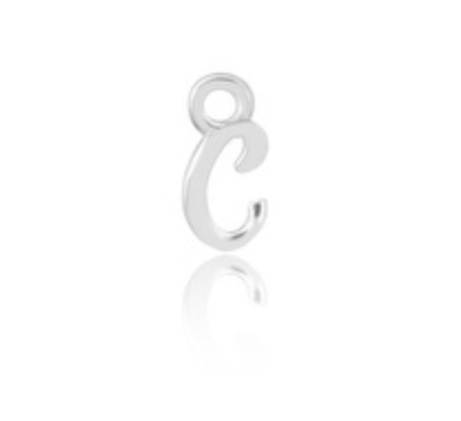 STERLING SILVER CURSIVE INITIAL WELDING CHARM
