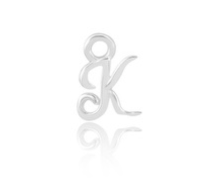 STERLING SILVER CURSIVE INITIAL WELDING CHARM