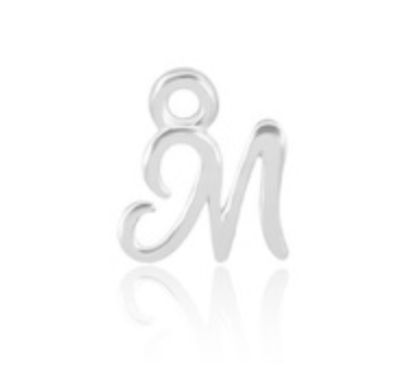 STERLING SILVER CURSIVE INITIAL WELDING CHARM