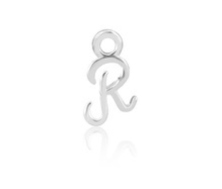STERLING SILVER CURSIVE INITIAL WELDING CHARM