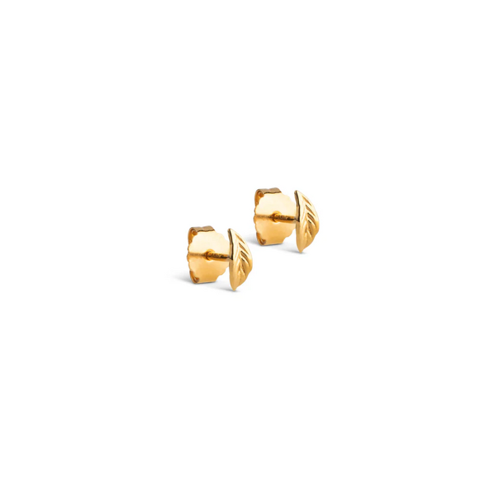ENAMEL COPENHAGEN ORGANIC LEAF STUD EARRINGS