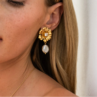 CAROLINE SVEDBOM BLOSSOM PEARL EARRINGS