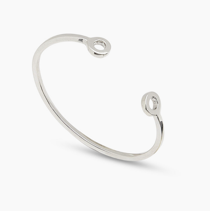TILLY SVEAAS SILVER STACKING TORQUE BANGLE