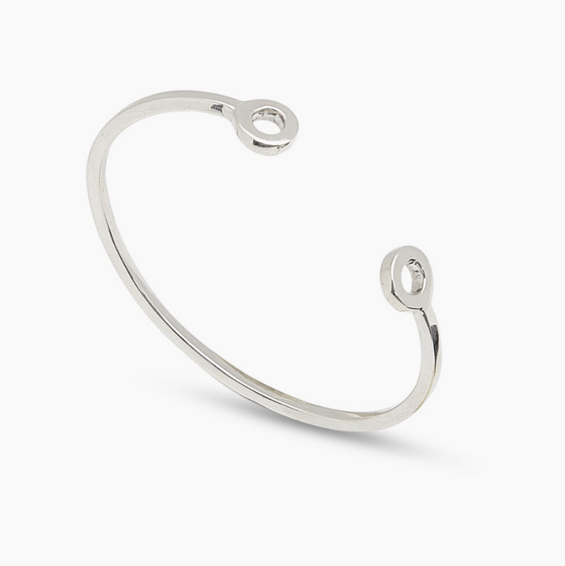 TILLY SVEAAS SILVER STACKING TORQUE BANGLE