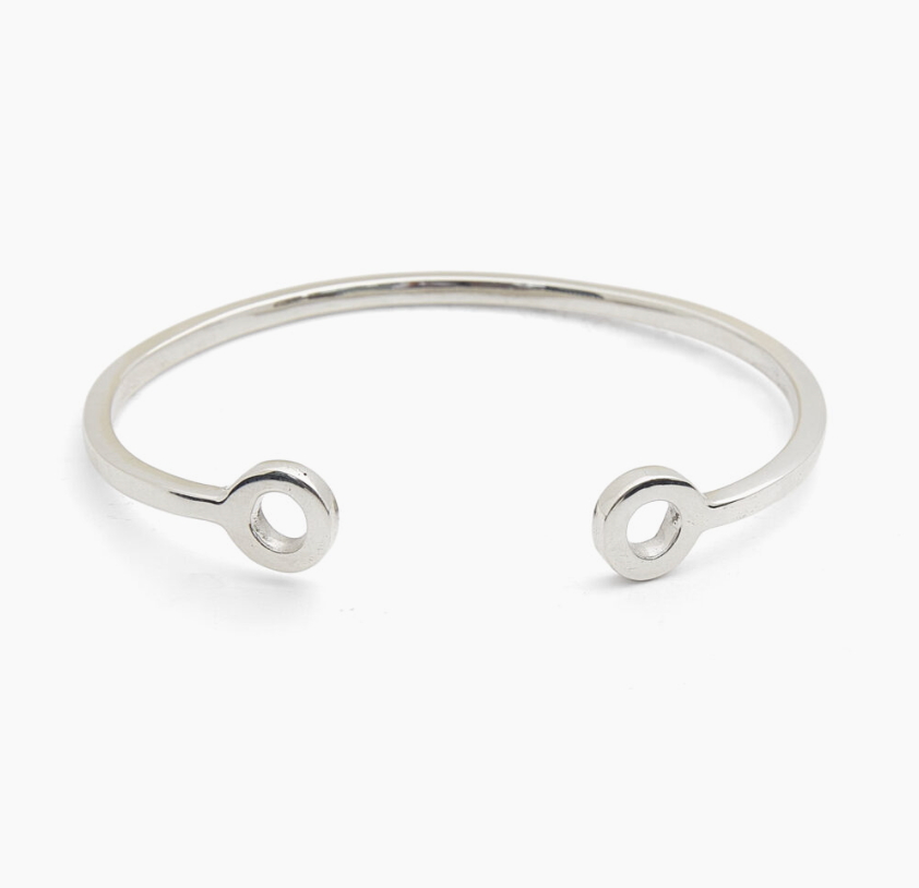 TILLY SVEAAS SILVER STACKING TORQUE BANGLE