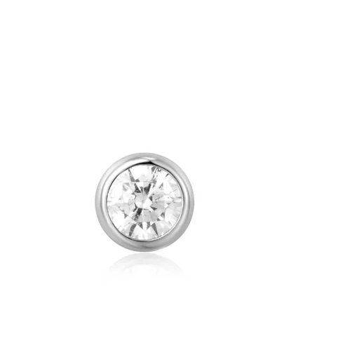 ANIA HAIE SOLITAIRE CUBIC ZIRCONIA BARBELL EARRING