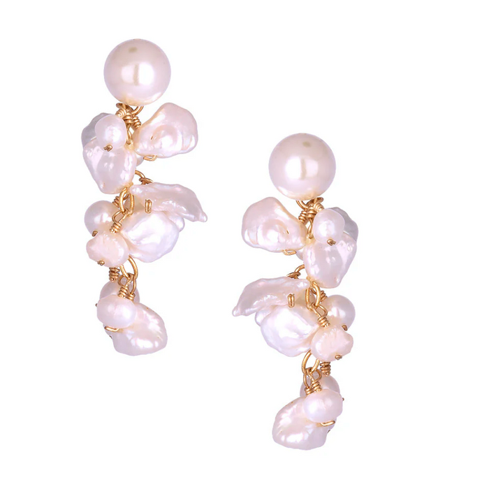 MISHKY PEARL CASCADE EARRINGS