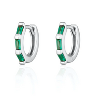 SCREAM PRETTY BAGUETTE HUGGIE EARRINGS