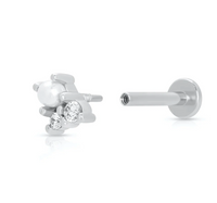 SCREAM PRETTY HANNAH MARTIN PEARL FLAT BACK SINGLE STUD EARRINGS