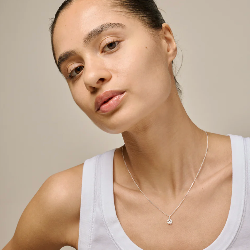 ENAMEL COPENHAGAEN FOUR LEAF CLOVER NECKLACE