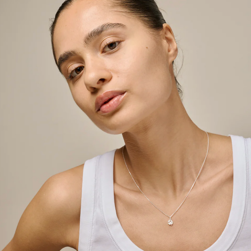ENAMEL COPENHAGAEN FOUR LEAF CLOVER NECKLACE