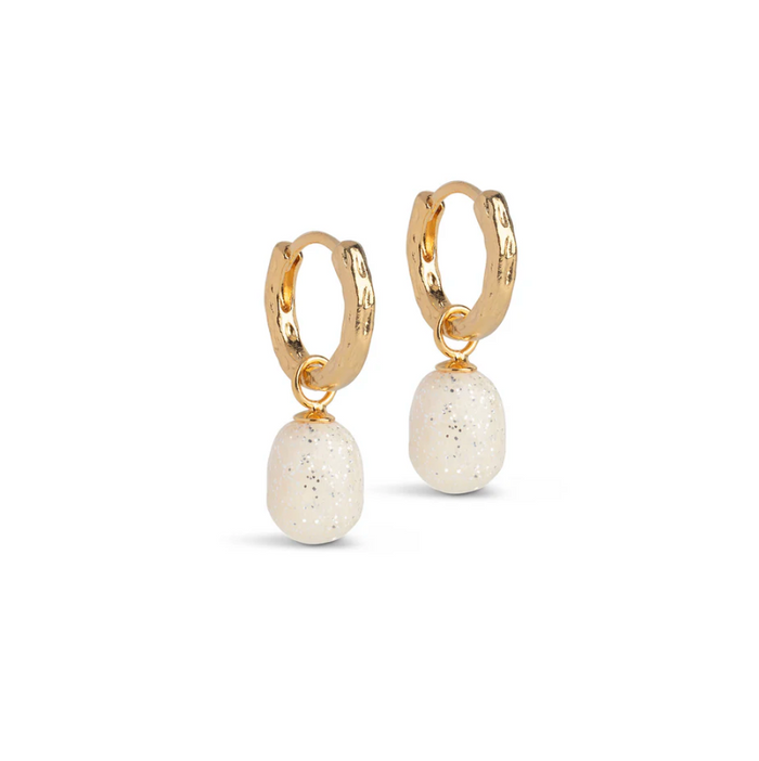 ENAMEL COPENHAGEN SIGNIFICANT ENAMEL HOOP EARRINGS