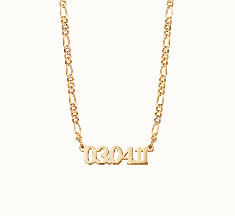 DAISY LONDON PERSONALISED DATE NECKLACE - MADE TO ORDER