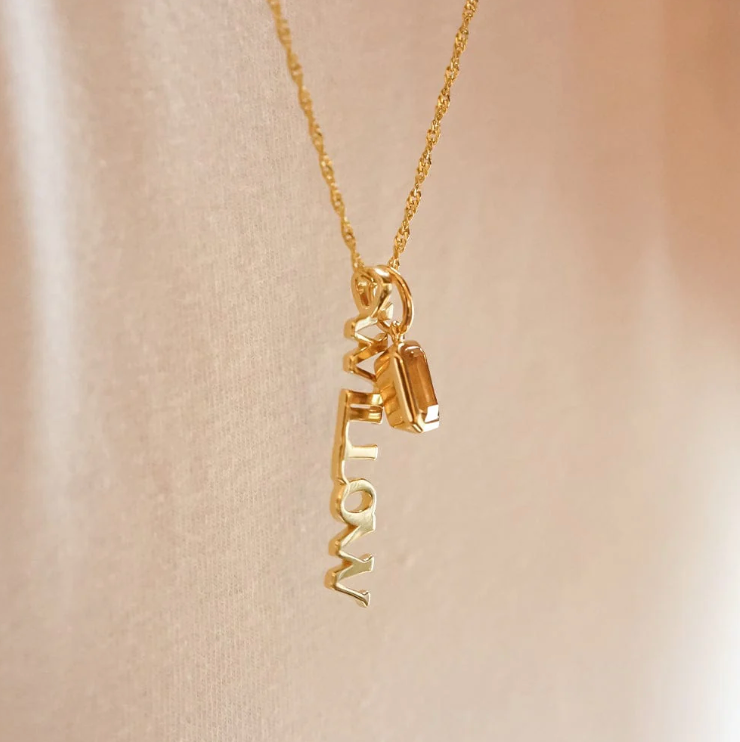 DAISY LONDON PERSONALISED PENDANT NECKLACE - MADE TO ORDER