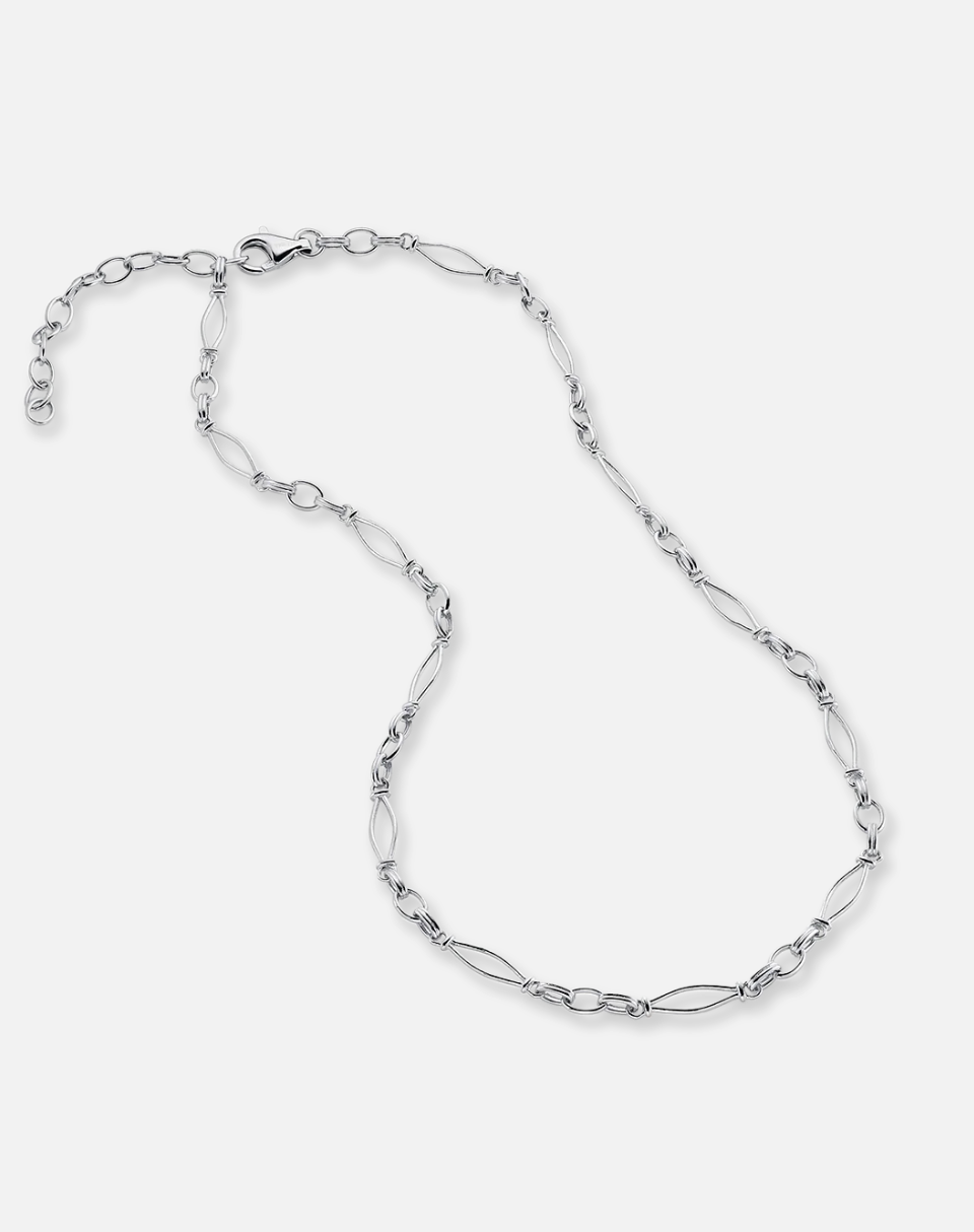 V BY LAURA VANN SILVER RHO LINK HEAVY CHAIN NECKLACE