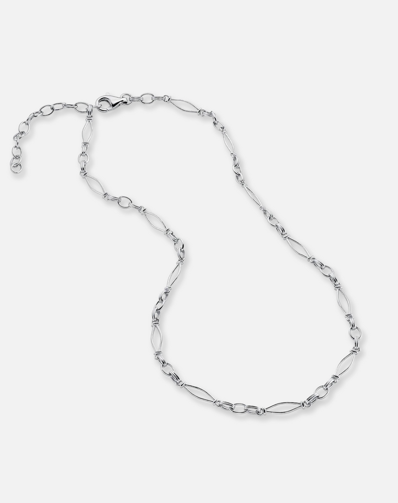V BY LAURA VANN SILVER RHO LINK HEAVY CHAIN NECKLACE