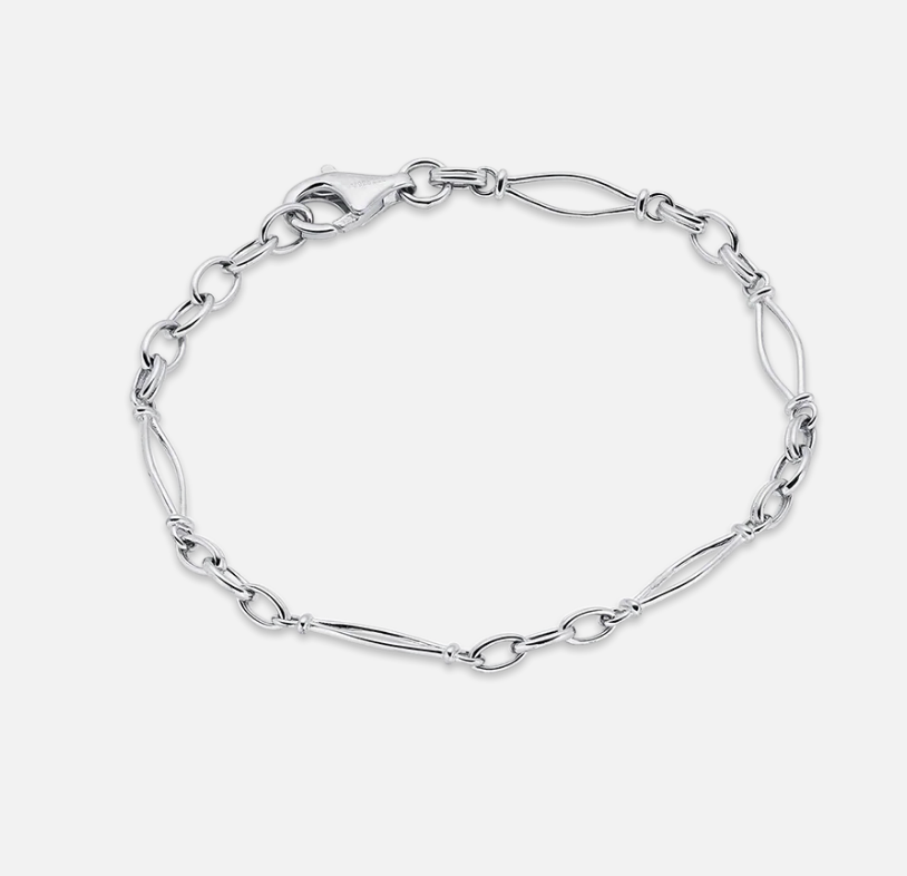 V BY LAURA VANN RHO VINTAGE LINK SILVER BRACELET