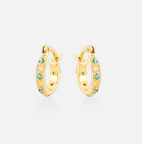 V BY LAURA VANN LENA HOOP AND DROPS MINT EARRINGS