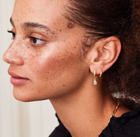 V BY LAURA VANN IRIS HOOP AND DROPS EARRINGS