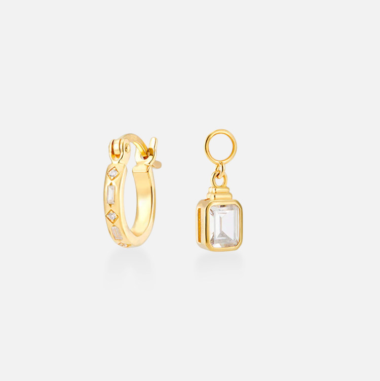 V BY LAURA VANN IRIS HOOP AND DROPS EARRINGS