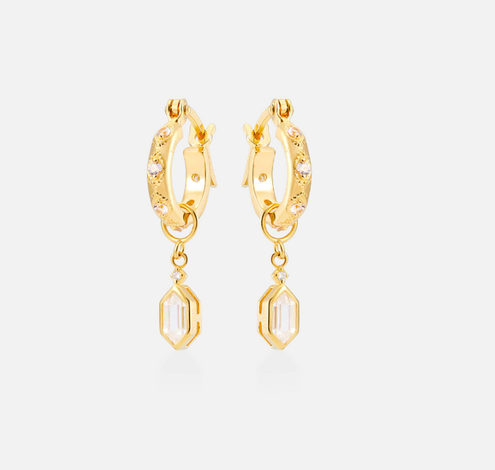 V BY LAURA VANN LENA HOOP AND DROPS EARRINGS