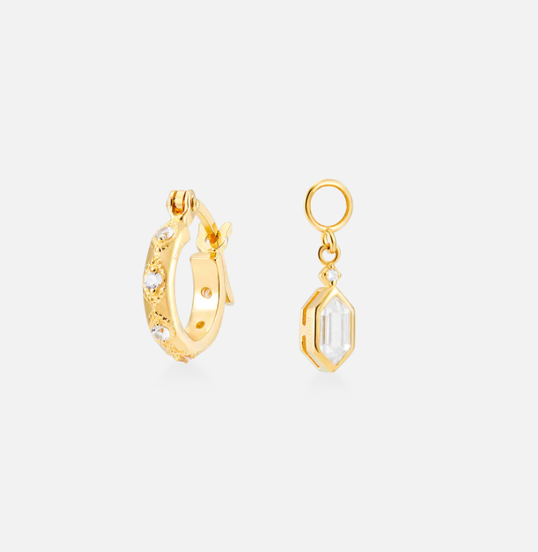 V BY LAURA VANN LENA HOOP AND DROPS EARRINGS