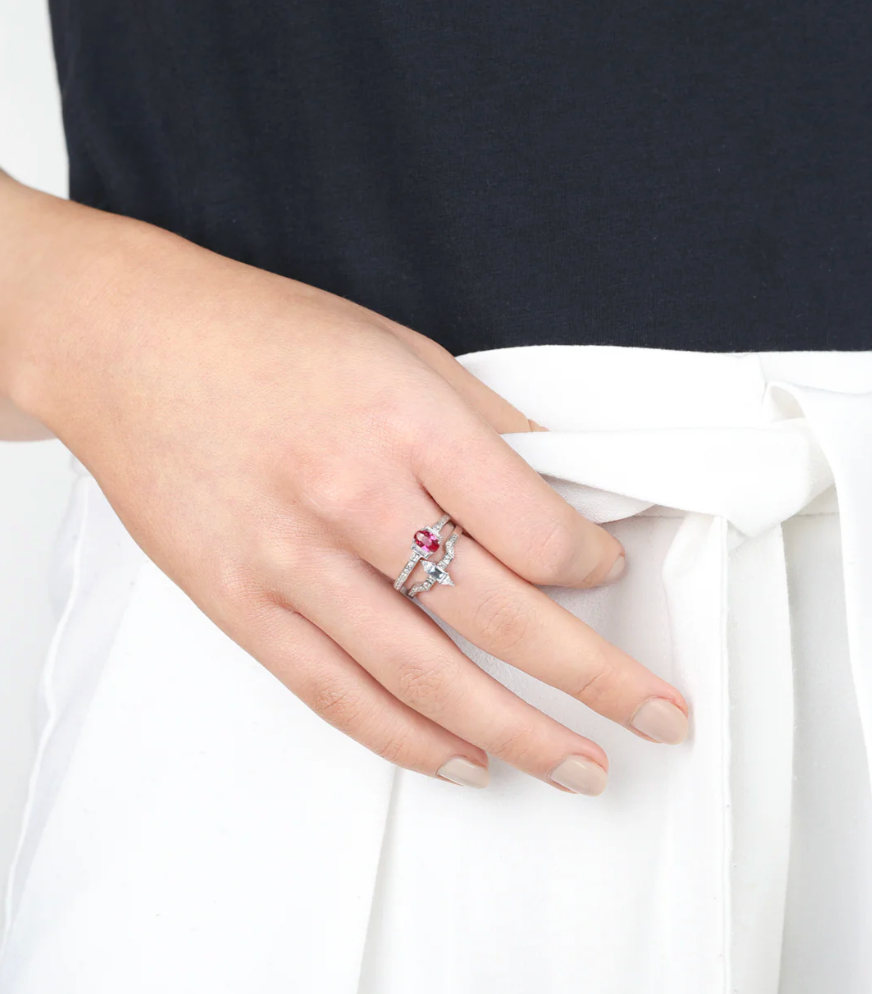 V BY LAURA VANN PINK JOAN RING