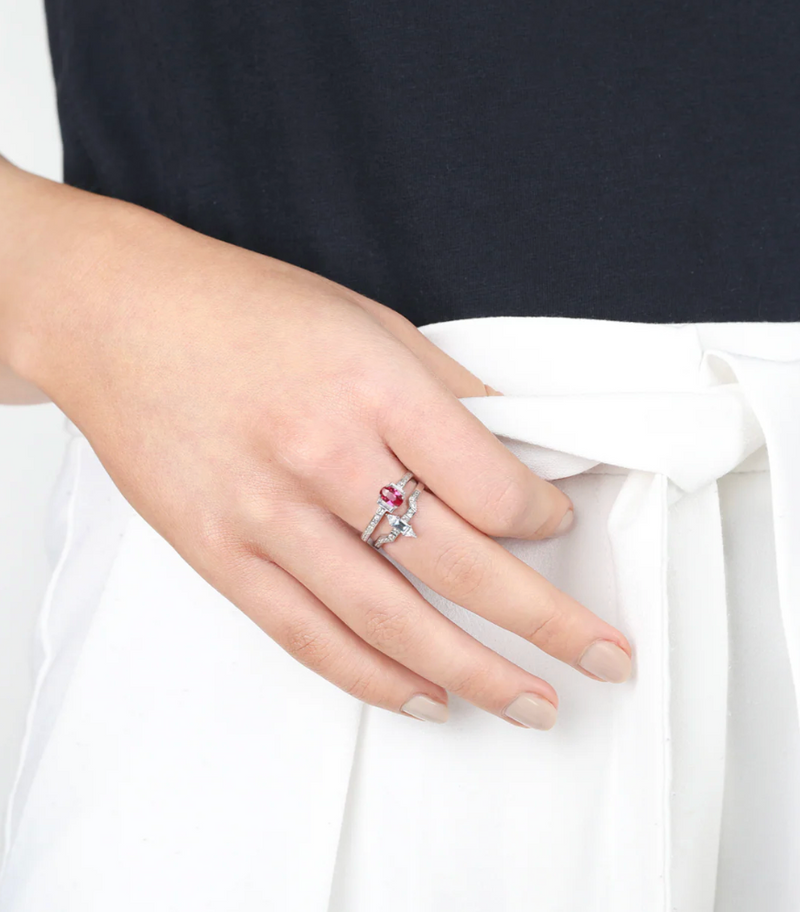 V BY LAURA VANN PINK JOAN RING