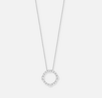 V BY LAURA VANN LUNA SILVER NECKLACE