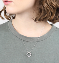 V BY LAURA VANN LUNA SILVER NECKLACE