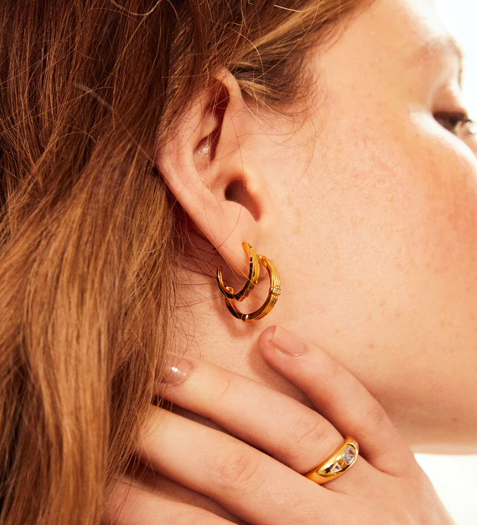 V BY LAURA VANN TYRA HOOP EARRINGS