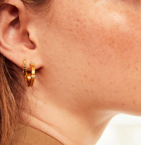 V BY LAURA VANN TYRA HOOP EARRINGS