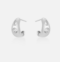 V BY LAURA VANN TINA SMALL CHUBBY HOOP EARRINGS