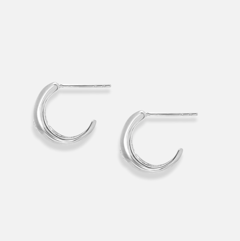V BY LAURA VANN TINA SMALL CHUBBY HOOP EARRINGS