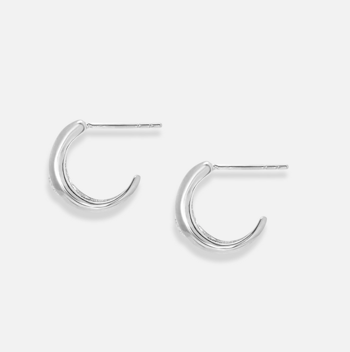 V BY LAURA VANN TINA SMALL CHUBBY HOOP EARRINGS
