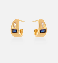 V BY LAURA VANN ERIKA SMALL CHUBBY HOOP EARRINGS