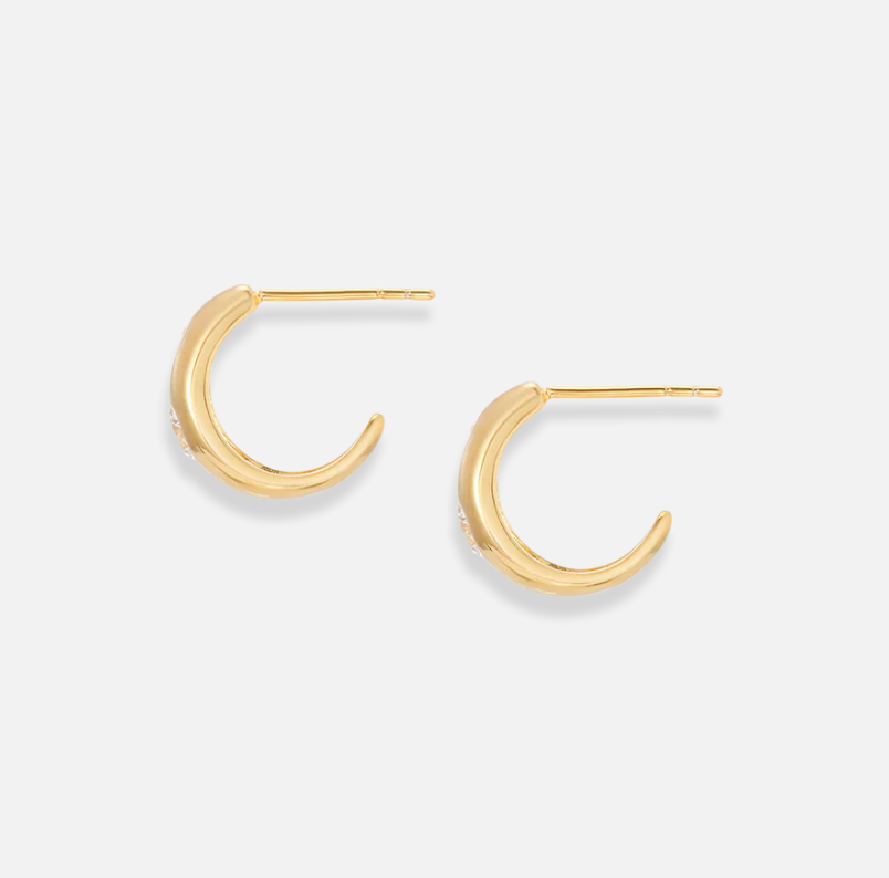V BY LAURA VANN MARIAH SMALL CHUBBY HOOP EARRINGS